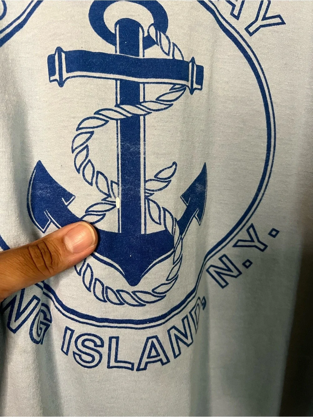 Vintage 90s Oyster Bay Long Island NY New York Single Stitch T Shirt L *FLAWS* - Picture 4 of 8